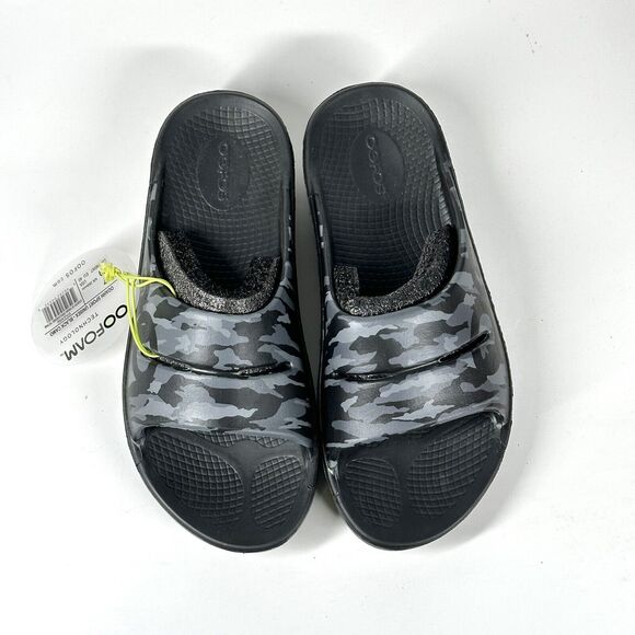 OOFOS OOAHH Sport Slide - Black Camo Sandals Men’s 7 / Women’s 9 New - Picture 4 of 13